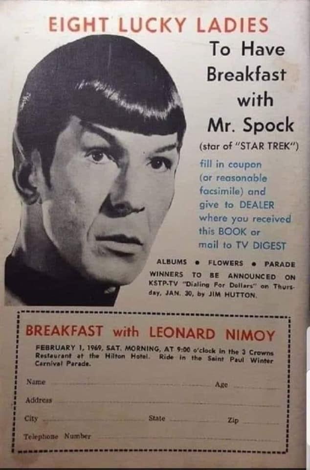 Win a date with Spock!